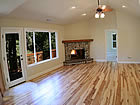 mountain living room with hardwood floors.