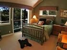 rustic guest room.